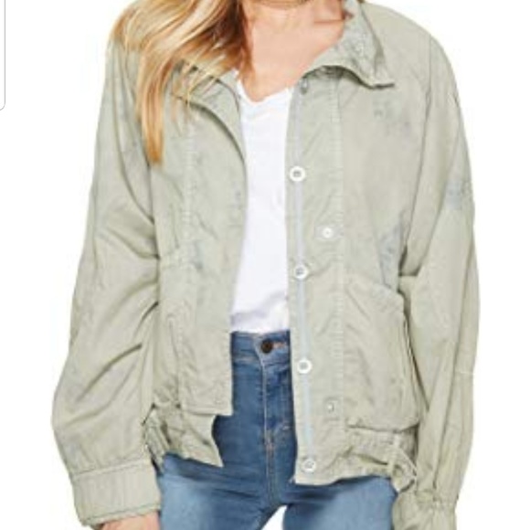 Free People Womens Jacket Olive Green Size M L New - Picture 3 of 5